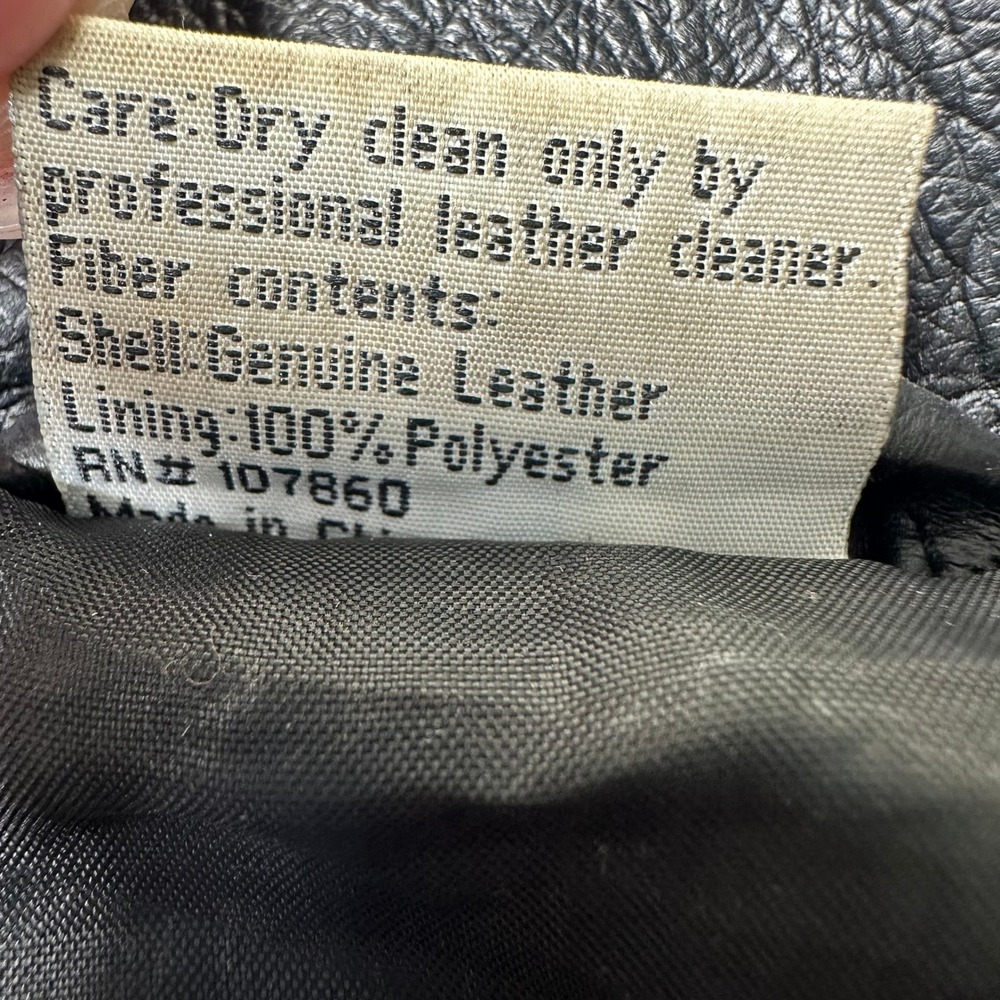 Flight Path Mens Black Leather Patchwork Bomber J… - image 15